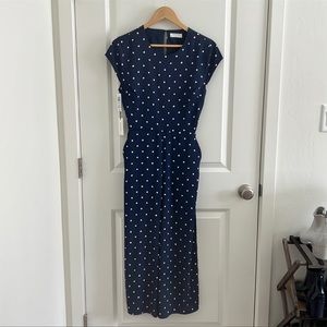 NWT Aritzia Babaton Hamptons Jumpsuit - Polka Dot / Pure Indigo (4, 6)